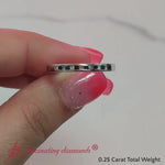 Load and play video in Gallery viewer, 0.25 Ct. Princess Channel Wedding Band

