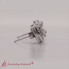 baguette and round emerald diamond studs earring in 14k white gold-FDEAR10838