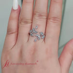 Load and play video in Gallery viewer, Swirl Leaf Promise Ring
