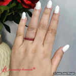 Load and play video in Gallery viewer, 2-carat-ruby-princess-cut-eternity-band-in-14k-yellow-gold-fd10203prb