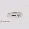Thumbnail 2 - Half-Bezel-Round-Cut-Diamond-Engagement-Ring-In-White-Gold-FDENR7239ROR