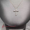 Load and play video in Gallery viewer, 1-ct-marquise-diamond-cross-pendant-in-18k-rose-gold-fdpd10872