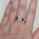 Load and play video in Gallery viewer, Twisted Split Oval Diamond Ring
