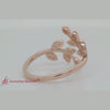 Load and play video in Gallery viewer, swirl-leaf-promise-diamond-ring-in-14K-rose-gold-FD8342
