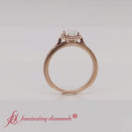 Load and play video in Gallery viewer, hand-engraved-pear-shaped-halo-diamond-engagement-ring-in-rose-gold-FD8588PER
