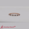 Load and play video in Gallery viewer, 0.50-ct-round-cut-eternity-band-with-black-diamond-in-rose-gold-FDEWB9477