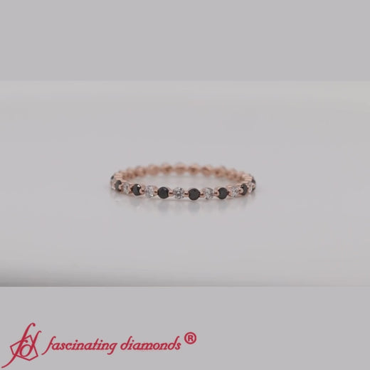0.50-ct-round-cut-eternity-band-with-black-diamond-in-rose-gold-FDEWB9477