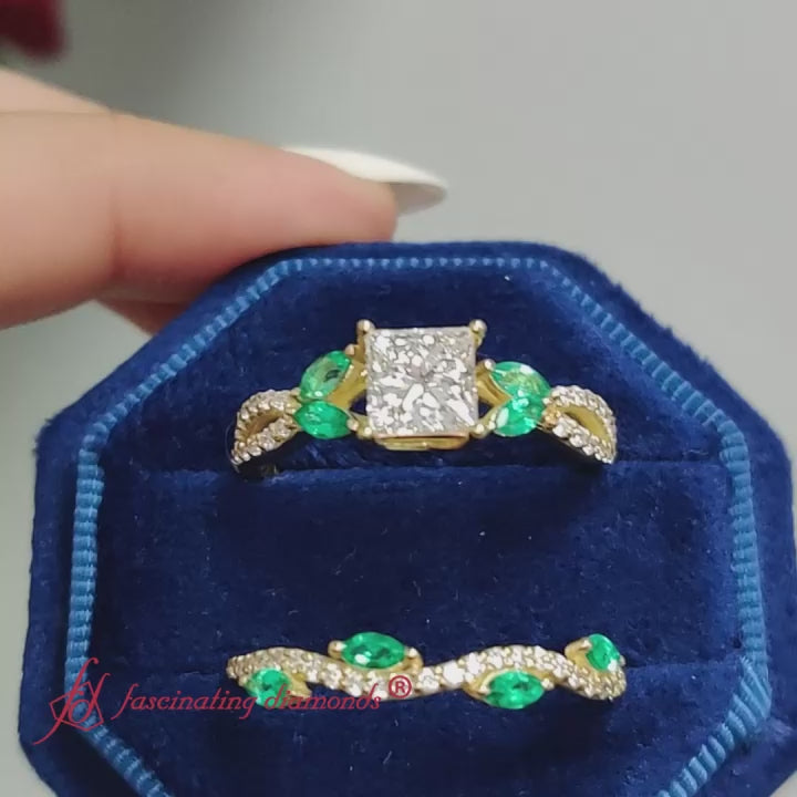 princess-cut-twisted-vine-luxury-emerald-bridal-ring-set-in-yellow-gold-FDENR3211PRGEMGR-NL-YG