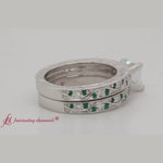 Load and play video in Gallery viewer, Princess Cut Antique Filigree Wedding Ring Set
