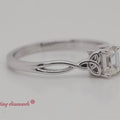 Thumbnail 1 - Emerald Cut Irish Split Solitaire Ring