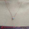 Thumbnail 103 - Round Bezel Solitaire Half Carat Pendant