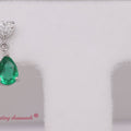 Thumbnail 73 - heart-diamond-stud-teardrop-emerald-earring-in-14k-white-gold-fdear8989