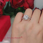 Load and play video in Gallery viewer, Pave Band Hidden Halo Ring
