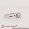 swirl bypass 3 stone lab diamond engagement ring in 14k white gold-FD8896ROR