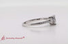 Load and play video in Gallery viewer, Petite Micropave Three Stone Pear Diamond Ring