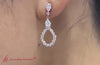 Load and play video in Gallery viewer, teardrop-diamond-earring-for-women-in-18k-rose-gold-fdear8106