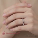 Load and play video in Gallery viewer, 0.25 Carat Diamond Bezel Bead Wedding Band