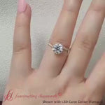 Load and play video in Gallery viewer, Petite Swirl Round Diamond Ring
