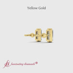 Load and play video in Gallery viewer, Single Baguette Stud Earring
