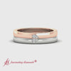 Load and play video in Gallery viewer, 2-tone-heart-promise-wedding-rings-fd1113-video