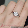 Round Three Stone Ruby Vintage Lab Diamond Engagement Ring In 950 Platinum-FD9985VE-F-1000