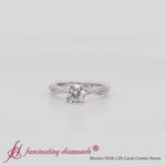 Load and play video in Gallery viewer, Round Cut Twisted Vine Delicate Engagement Ring
