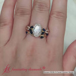 Load and play video in Gallery viewer, Oval Cut Twisted Vine Luxury Bridal Set