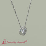 Load and play video in Gallery viewer, Round Bezel Solitaire Half Carat Pendant
