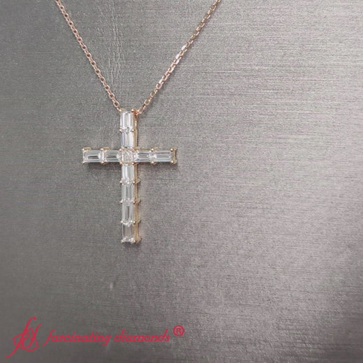 baguette-diamond-cross-pendant-rose-gold-FDPD10798-NL-RG-720 x 720 - FDPD10798-0.67CTW