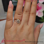 Load and play video in Gallery viewer, Swirl Oval East West Wedding Ring Set
