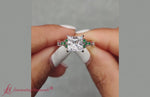 Load and play video in Gallery viewer, Princess Cut Vintage Irish Celtic Engagement Ring