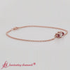 Load and play video in Gallery viewer, 3-stone-bracelet-for-mothers-with-ruby-in-rose-gold-FDBRC8693-video