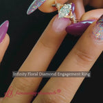 Load and play video in Gallery viewer, Marquise Cut Infinity Daisy Floral Diamond Ring
