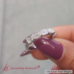 Load and play video in Gallery viewer, Horizontal Emerald Cut Classic Band
