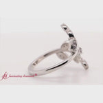 Load and play video in Gallery viewer, swirl-leaf-promise-diamond-ring-with-violac-topaz-in-14K-white-gold-FD8342