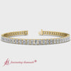 Load and play video in Gallery viewer, 6-carat-emerald-cut-diamond-tennis-bracelet-in-yellow-gold-render-fdbrc10449em-6-00ct-2000