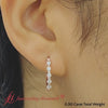 Load and play video in Gallery viewer, floating bezel diamond huggie earring in 14k rose gold-FDLASDER01023-F-1000
