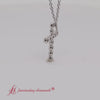 Load and play video in Gallery viewer, milgrain-bezel-diamond-cross-pendant-in-white-gold-fdpd10799-nl-wg