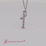 Load and play video in Gallery viewer, milgrain-bezel-diamond-cross-pendant-in-white-gold-fdpd10799-nl-wg
