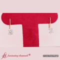 Thumbnail 102 - 2 Carat Lever Back Solitaire Diamond Round Earrings