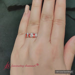 Load and play video in Gallery viewer, Teardrop 7 Stone Wedding Band
