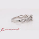 Load and play video in Gallery viewer, delicate-flower-round-diamond-ring-in-white-gold-FDENR2598
