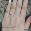 Load and play video in Gallery viewer, French Pave Princess Cut Cathedral Engagement Ring