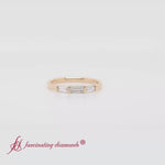 Load and play video in Gallery viewer, Three Stone Baguette Diamond Band
