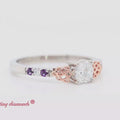 Thumbnail 40 - Celtic+Cushion+Diamond+Engagement+Ring+With+Purple+Topaz+In+Platinum-FDENS2255R
