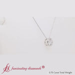 Load and play video in Gallery viewer, Round Bezel 0.75 Carat Solitaire Pendant