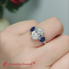 Load and play video in Gallery viewer, Oval-sapphire-3-stone-basket-engagement-ring-in-white-gold-FD10416OVR-720 x 720-Fancy