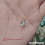 Load and play video in Gallery viewer, 1.50-carat-single-diamond-cushion-pendant-in-yellow-gold-fdpd8469-cu-1.50ct-video
