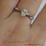 Load and play video in Gallery viewer, Oval Shaped Twisted Vine Delicate Engagement Ring
