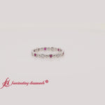 Load and play video in Gallery viewer, 0.25 Carat Diamond Bezel Bead Wedding Band
